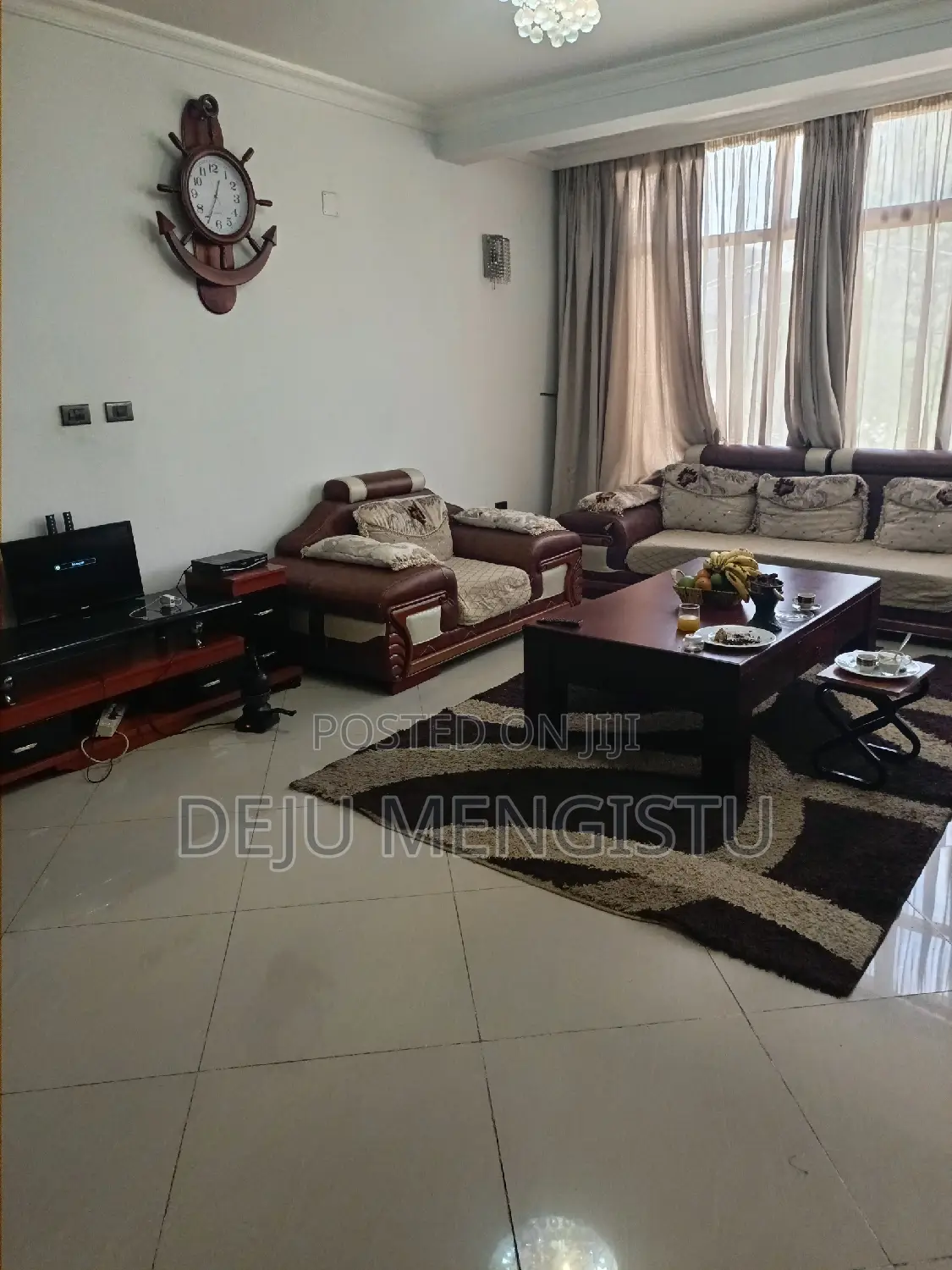 Furnished 5bdrm House in ሰባ ሁለት, Bole for rent