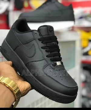 Photo - Nike Air Force Full Black High Quality Shoes for You