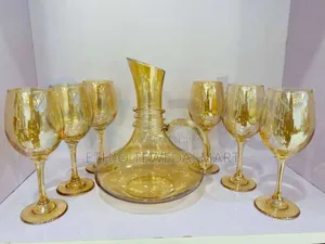 ለወይን እና ለተለያዩ የመጠጥ ማቅረቢያ እና መጠጫ ብርጭቆዎች (7 Set Glass Wears)