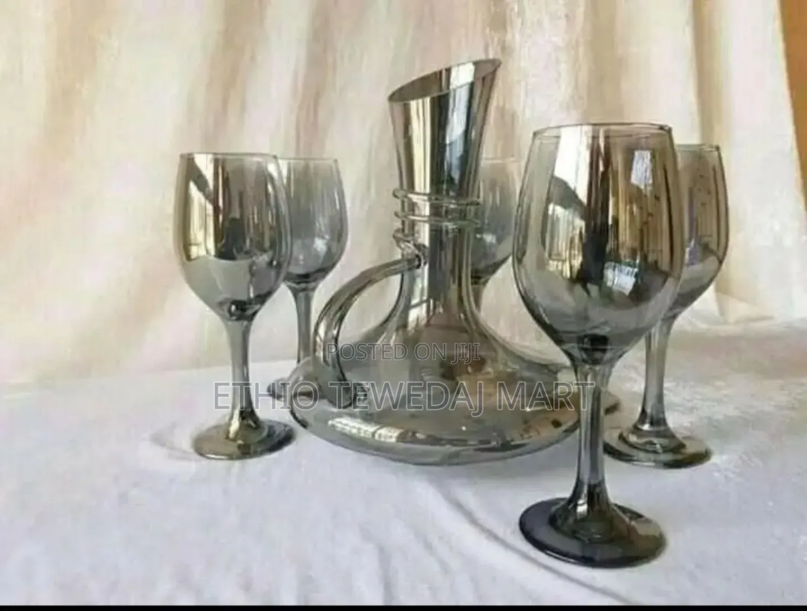 ለወይን እና ለተለያዩ የመጠጥ ማቅረቢያ እና መጠጫ ብርጭቆዎች (7 Set Glass Wears)
