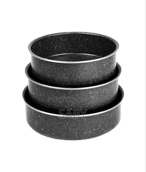 3pcs Momcoc Granite Coated Round Baking Pan