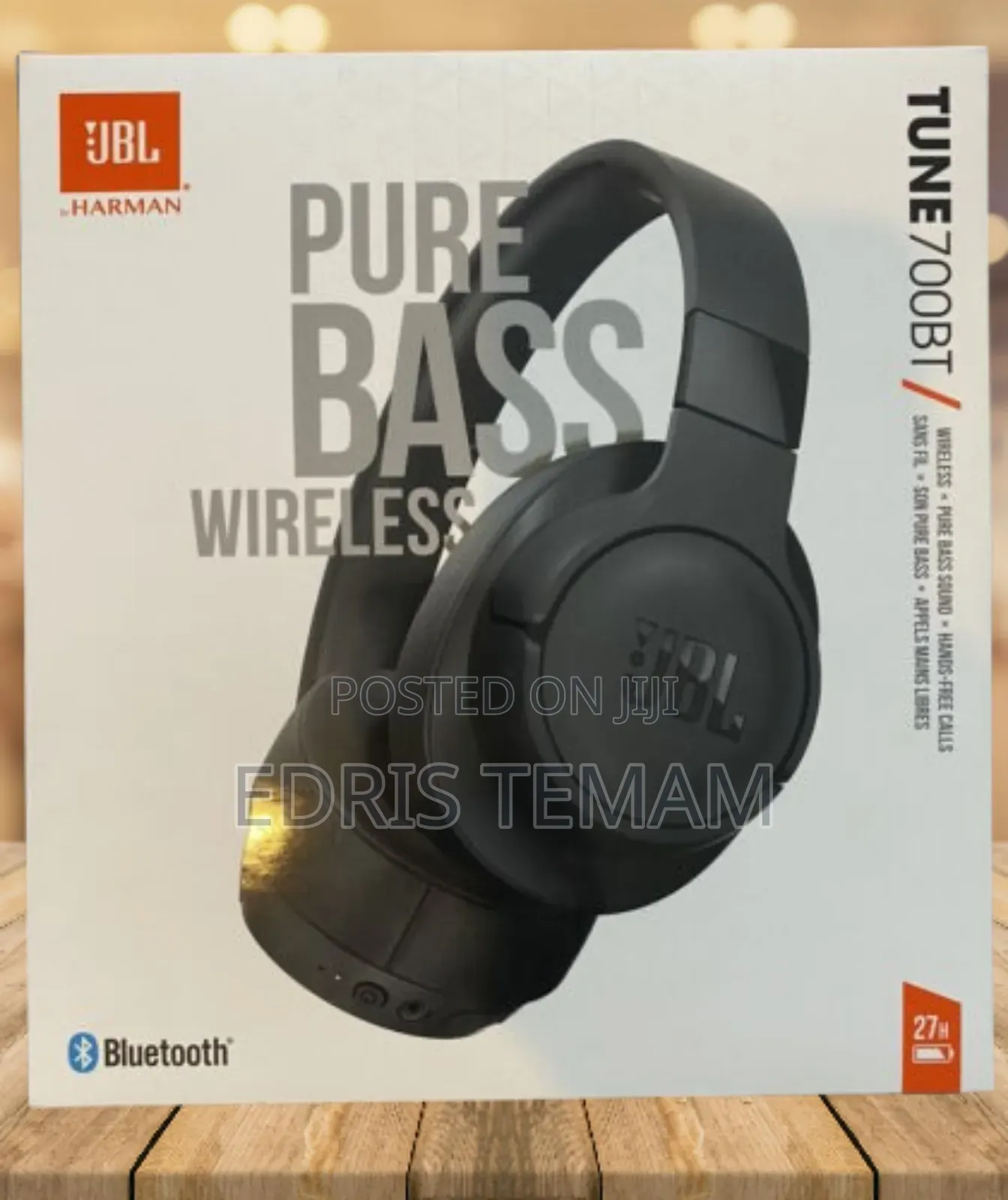 JBL Tune 700bt: Black Wireless Headphones With Controls