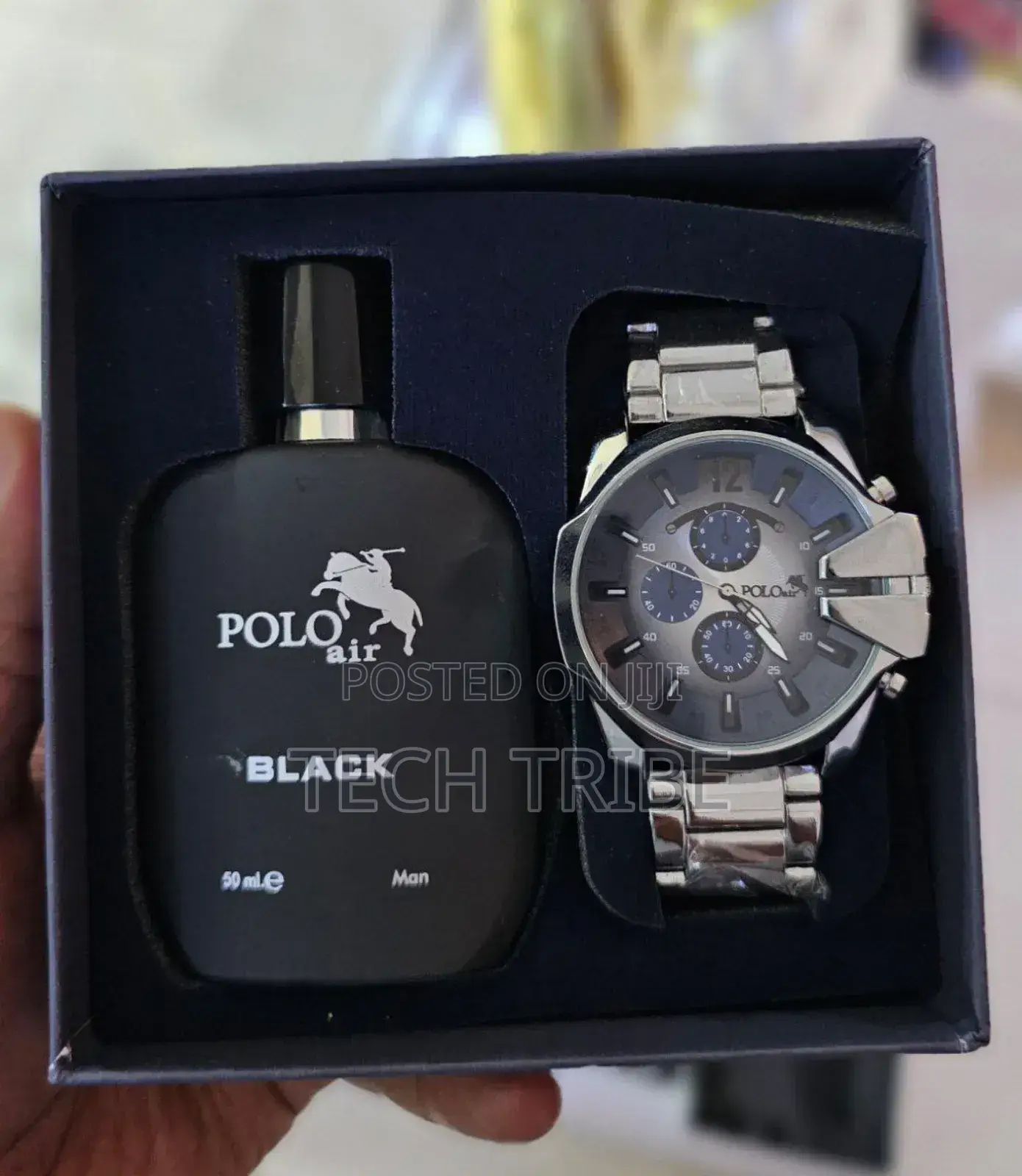 POLO AIR Men's Wristwatch and Perfume Set Combine Gift Box