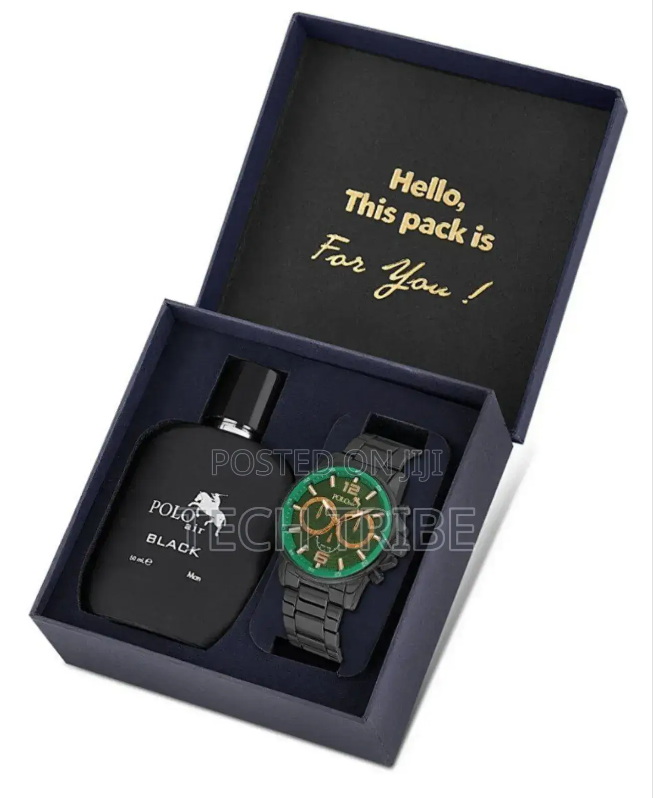 POLO AIR Men's Wristwatch and Perfume Set Combine Gift Box