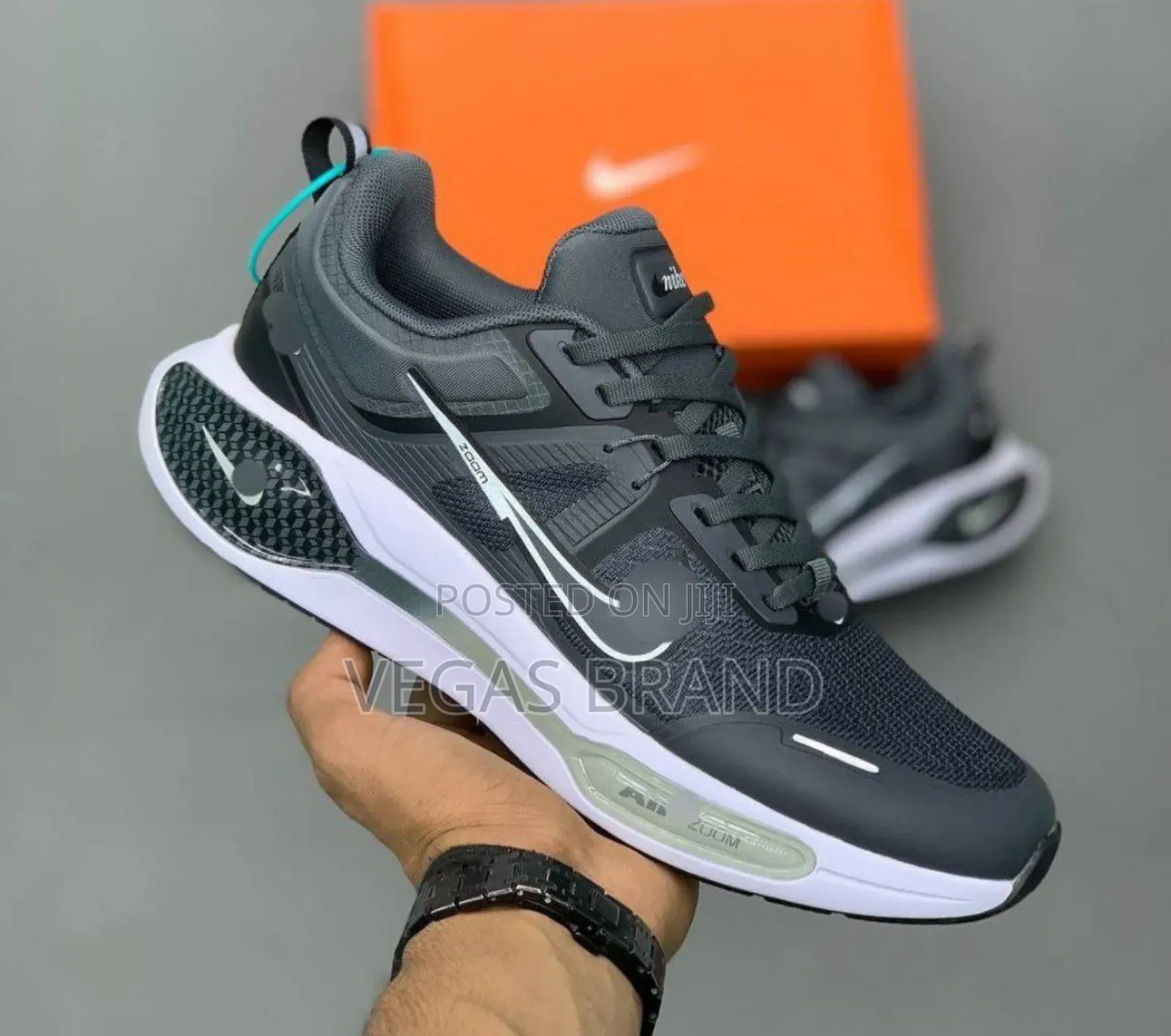 Nike Air Zoom Men's Black Grey Sneaker Master Quality Shoes