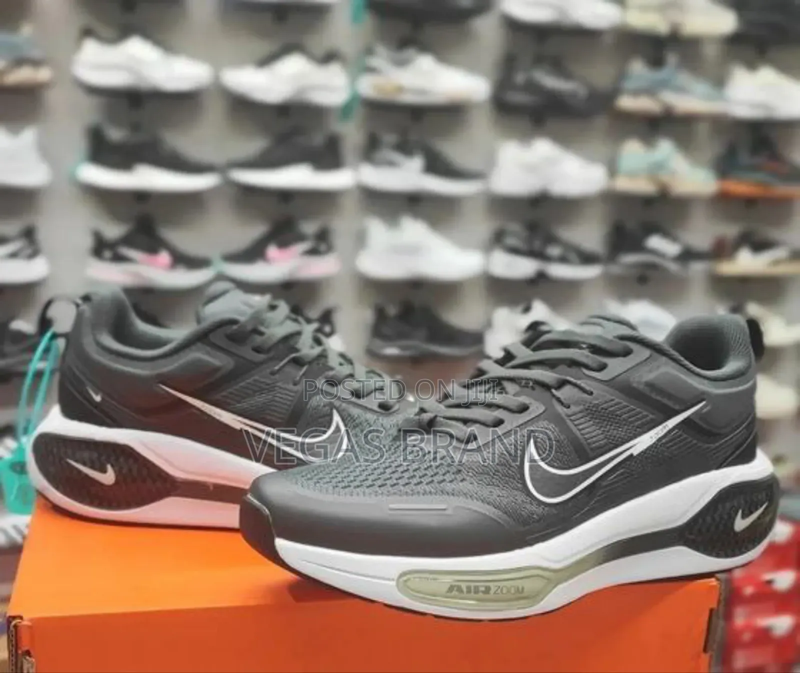 Nike Air Zoom Men's Black Grey Sneaker Master Quality Shoes