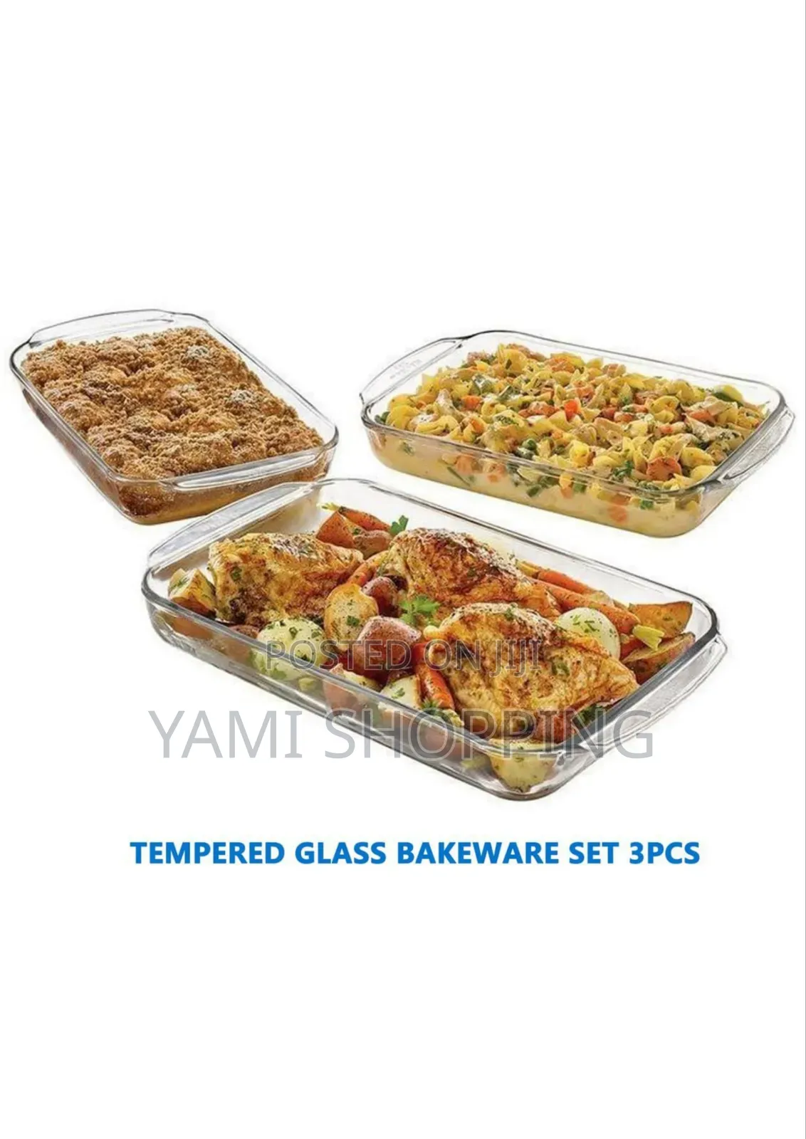 Tempered Glass Bakeware Set 3pcs