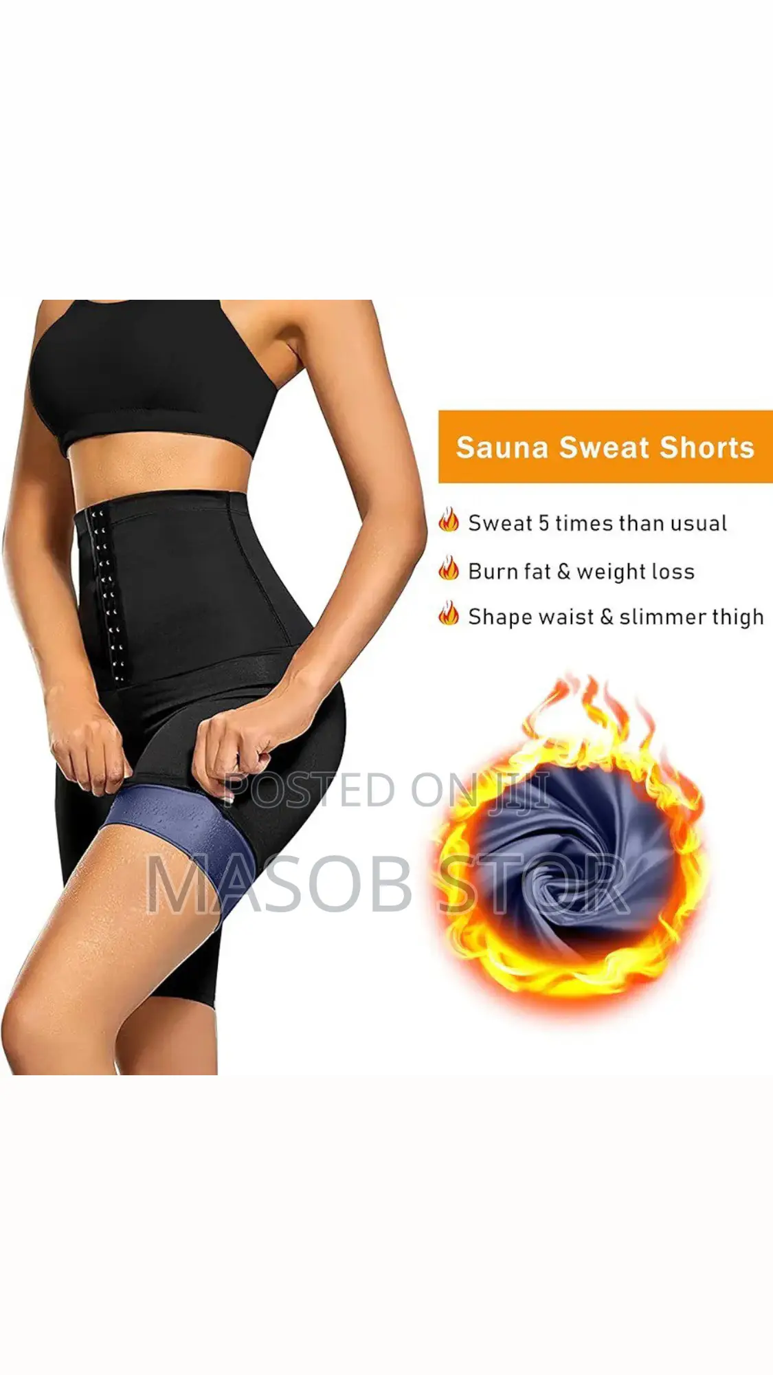 Sweat Pants Slimming Shorts ስብ አቃጥሎ በማጥፋት የሚያስተካክል