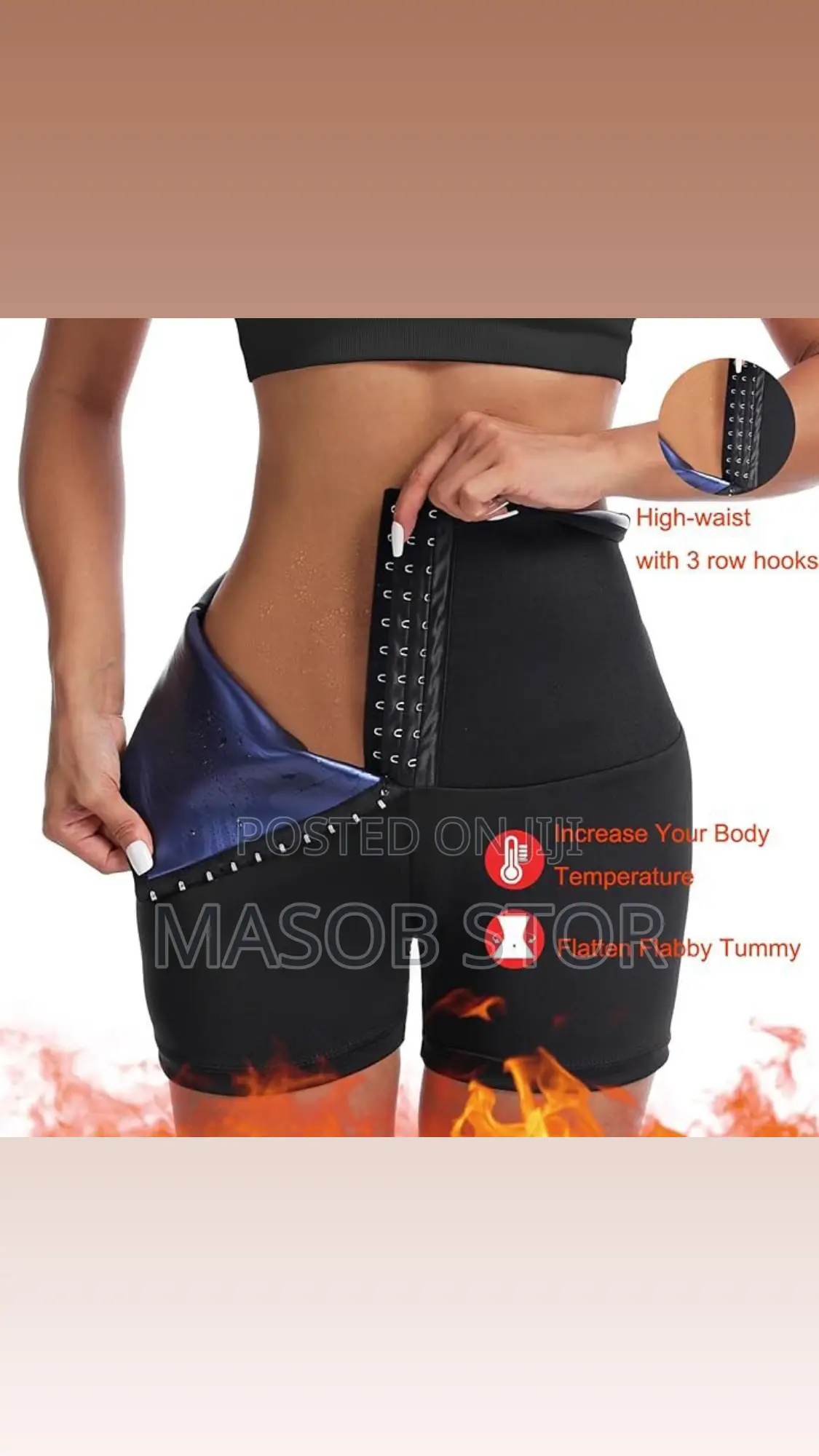 Sweat Pants Slimming Shorts ስብ አቃጥሎ በማጥፋት የሚያስተካክል
