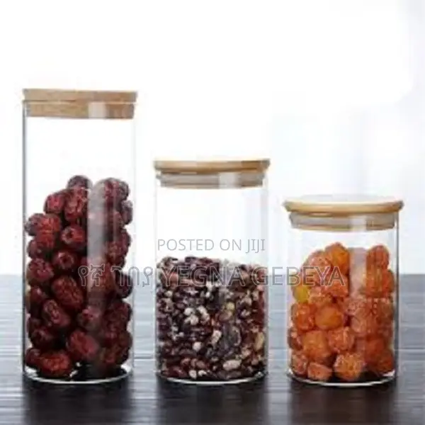 3 Set 1.05L Glass Storage Jars
