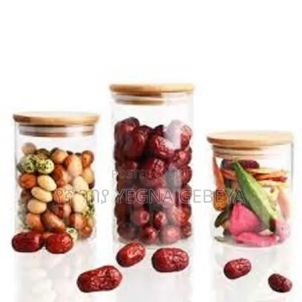 3 Set 1.05L Glass Storage Jars