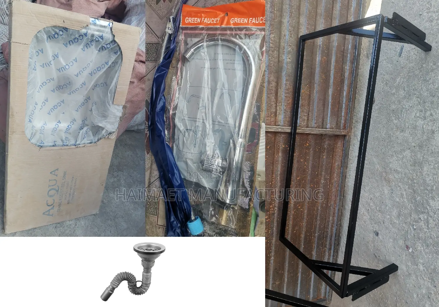 Acqua Kitchen Sink With Accessories and Wall Mounting Frame