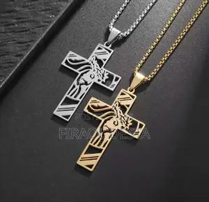 Jesus Cross Stainless Steel Pendant Necklace