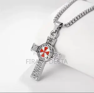 Jesus Cross Stainless Steel Pendant Necklace