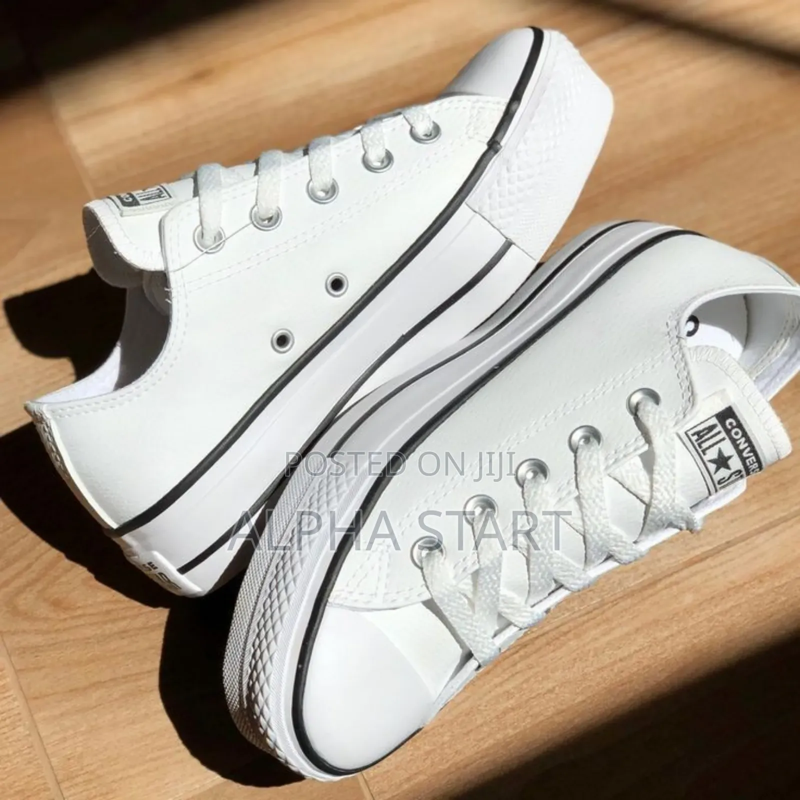 Converse White Color Flat Shoes for You