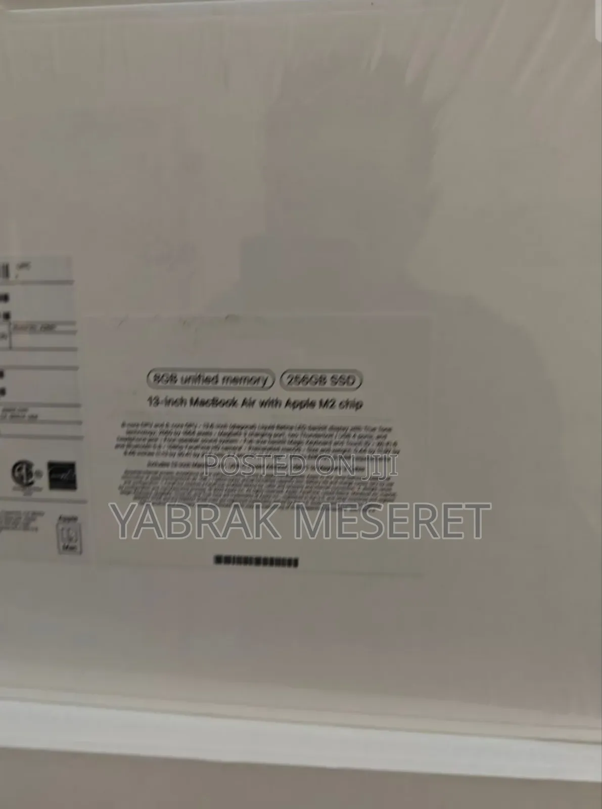 New Laptop Apple MacBook Air 2022 M2 8GB Apple M2 SSD 256GB