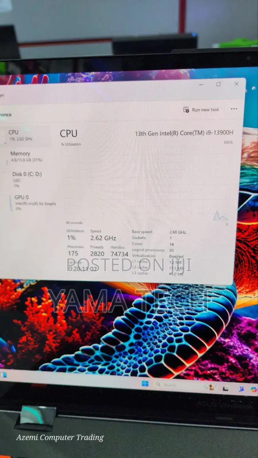 New Laptop Asus Vivobook 16 16GB Intel Core I9 SSD 512GB