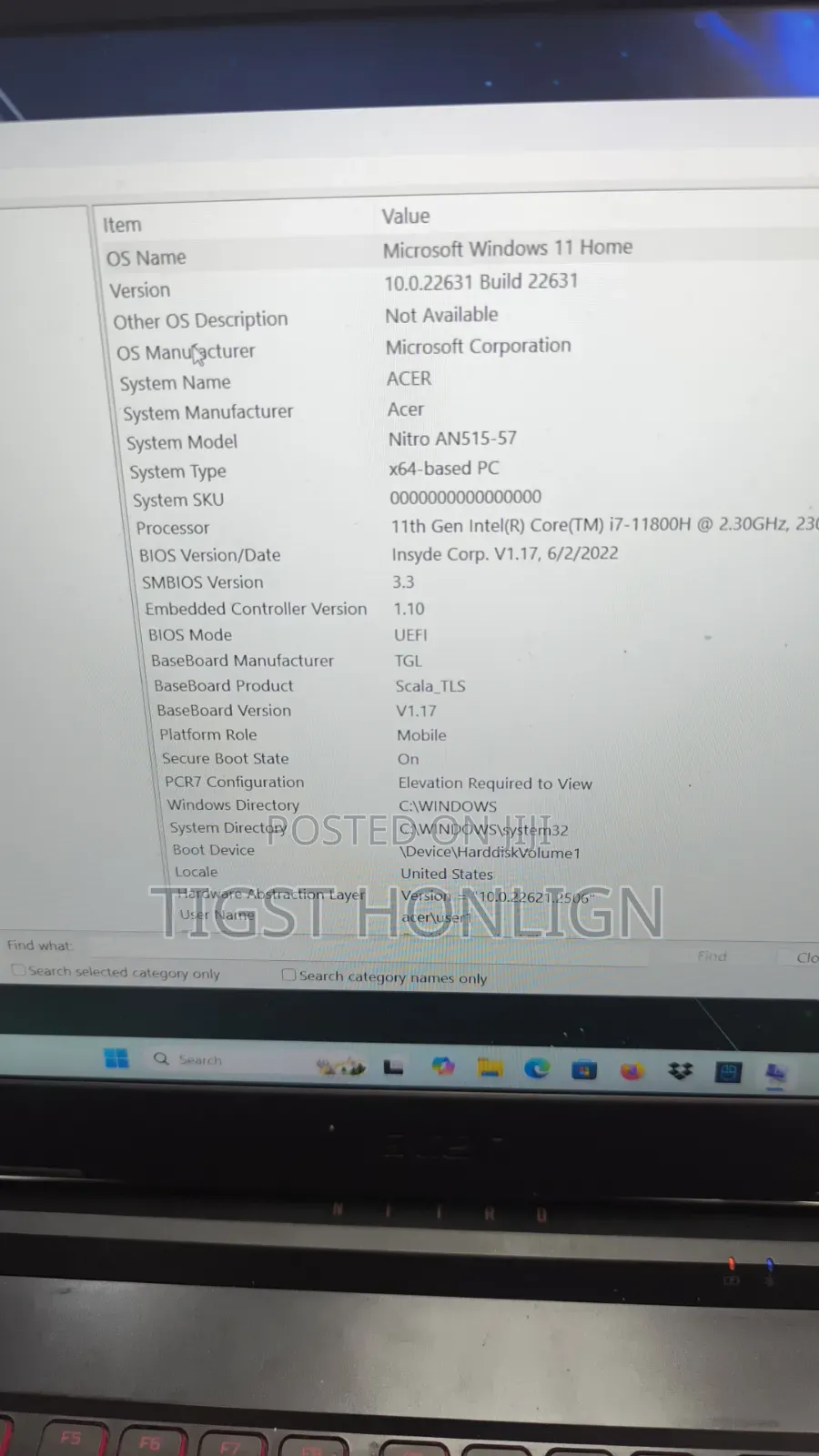 New Laptop Acer Nitro 5 16GB Intel Core I7 SSD 1T