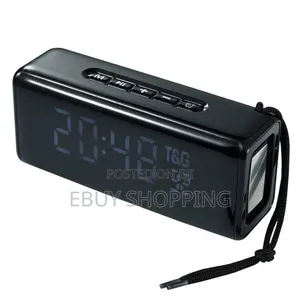 Photo - Portable Bluetooth Speaker With Digital Alarm Clock Radio