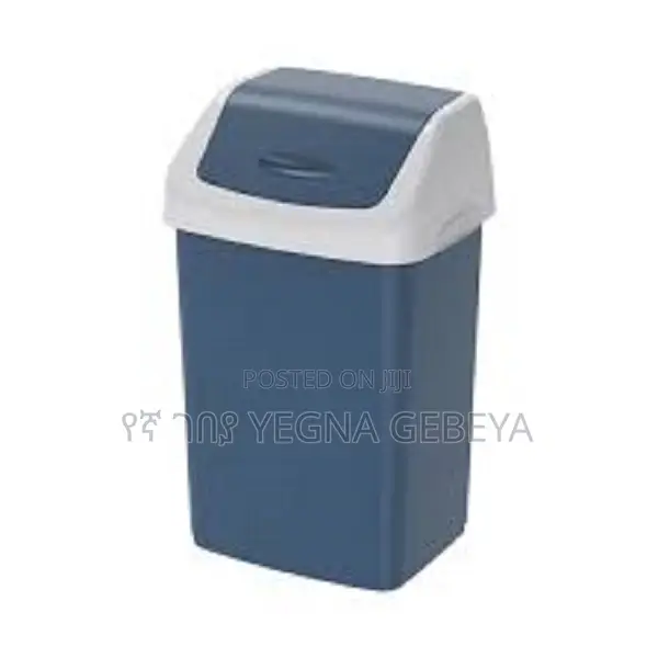 46L Flip-Top Waste Bin With Swing Lid