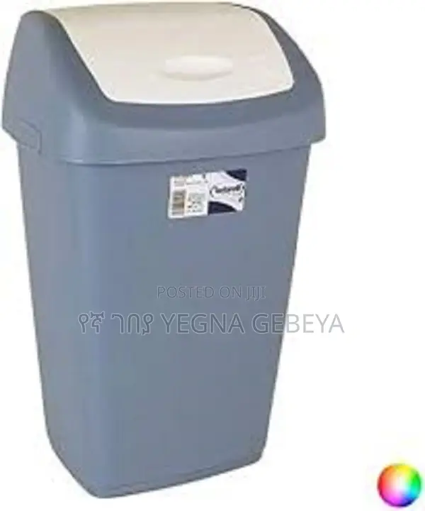 46L Flip-Top Waste Bin With Swing Lid