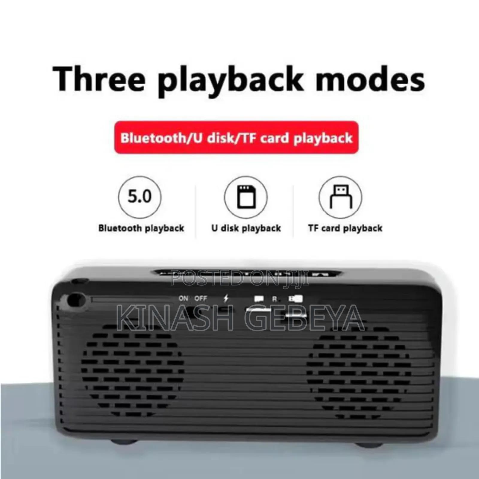 2in1 Portable Wireless Clock and Speaker