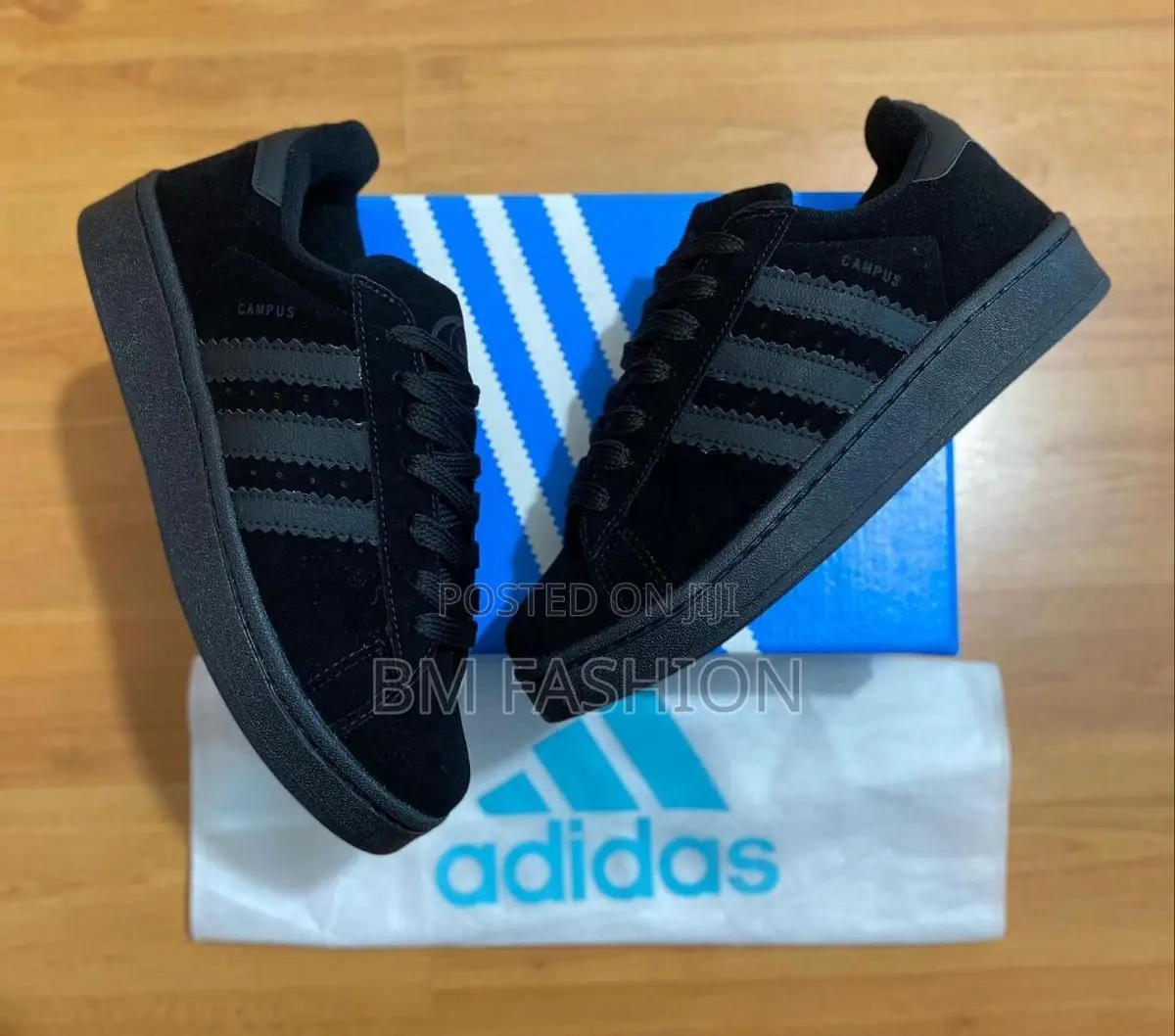 Adidas Campus Full Black Suede Classic Shoes