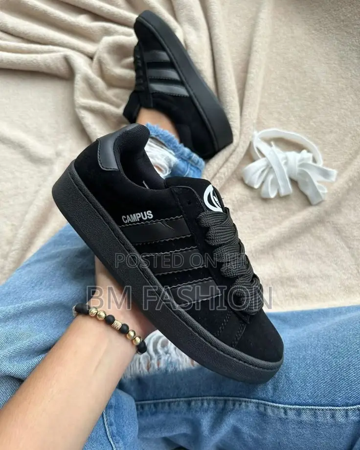 Adidas Campus Full Black Suede Classic Shoes