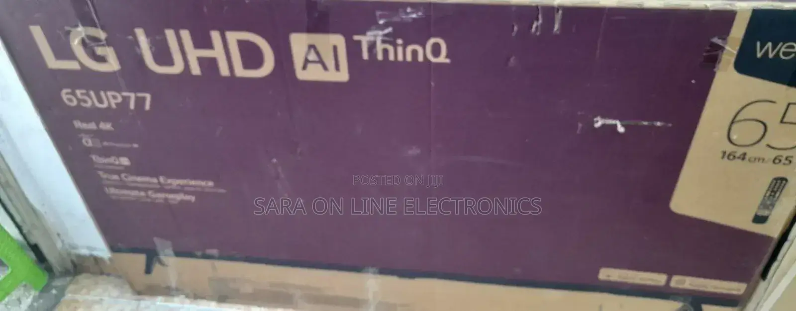 LG 65" UHD AI Thinq TV (Model UP77) - Latest Model