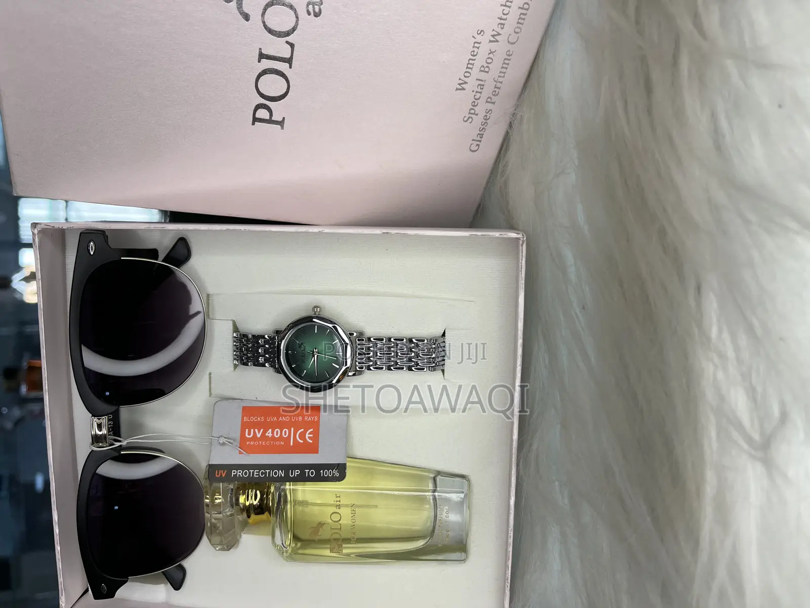 Polo Air Women's Wristwatch, Perfume and Sunglass Gift Set