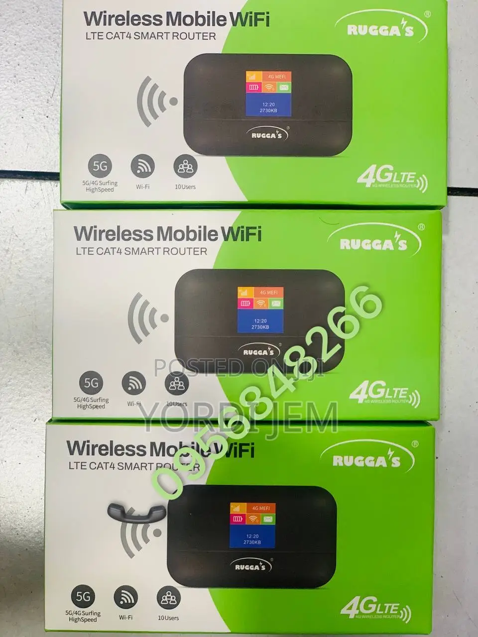 rugas 4g/5g ተንቀሳቃሽ ዋይፋይ ራውተር