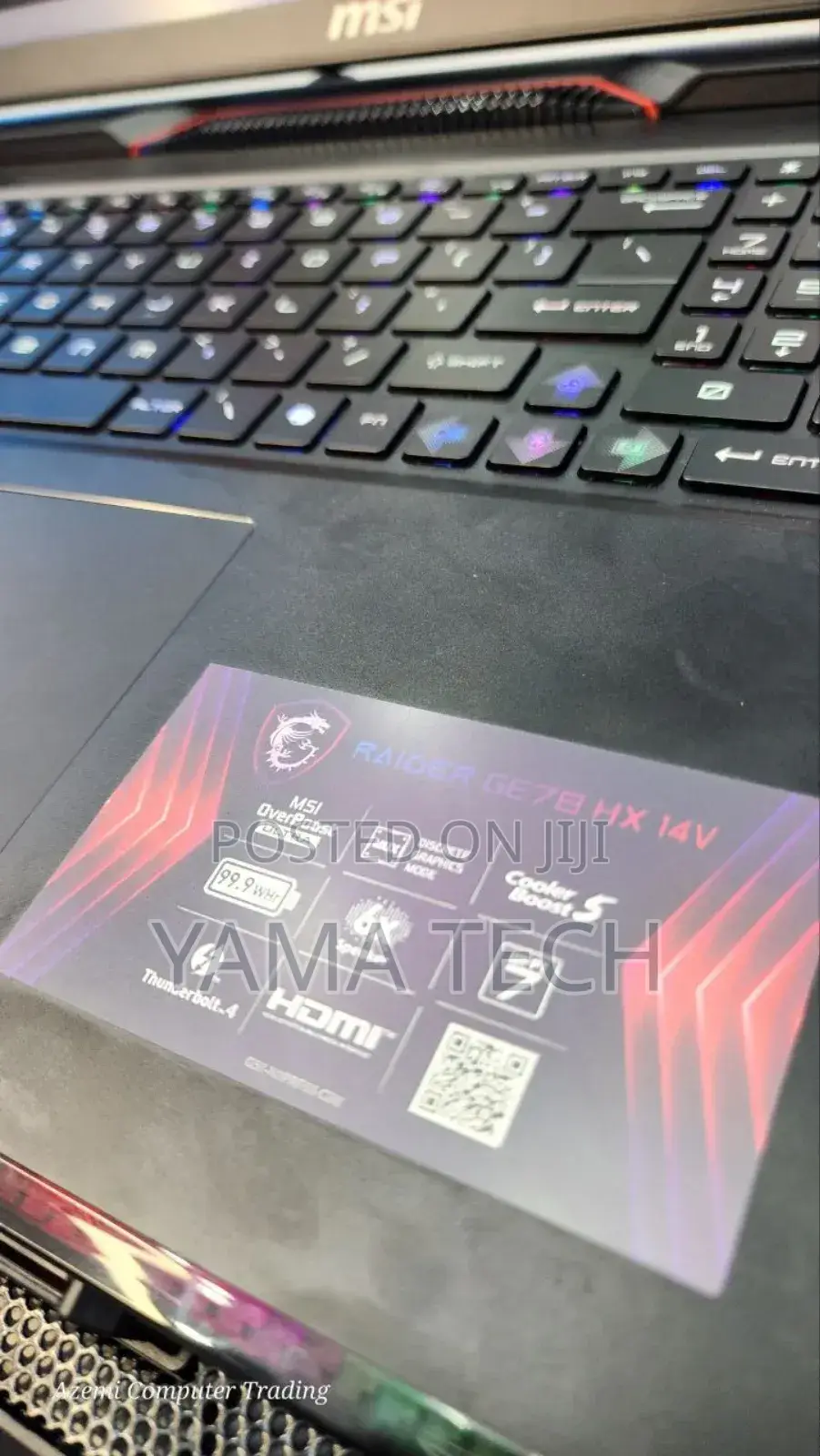 New Laptop MSI Raider GE78 64GB Intel Core I9 SSD 2T