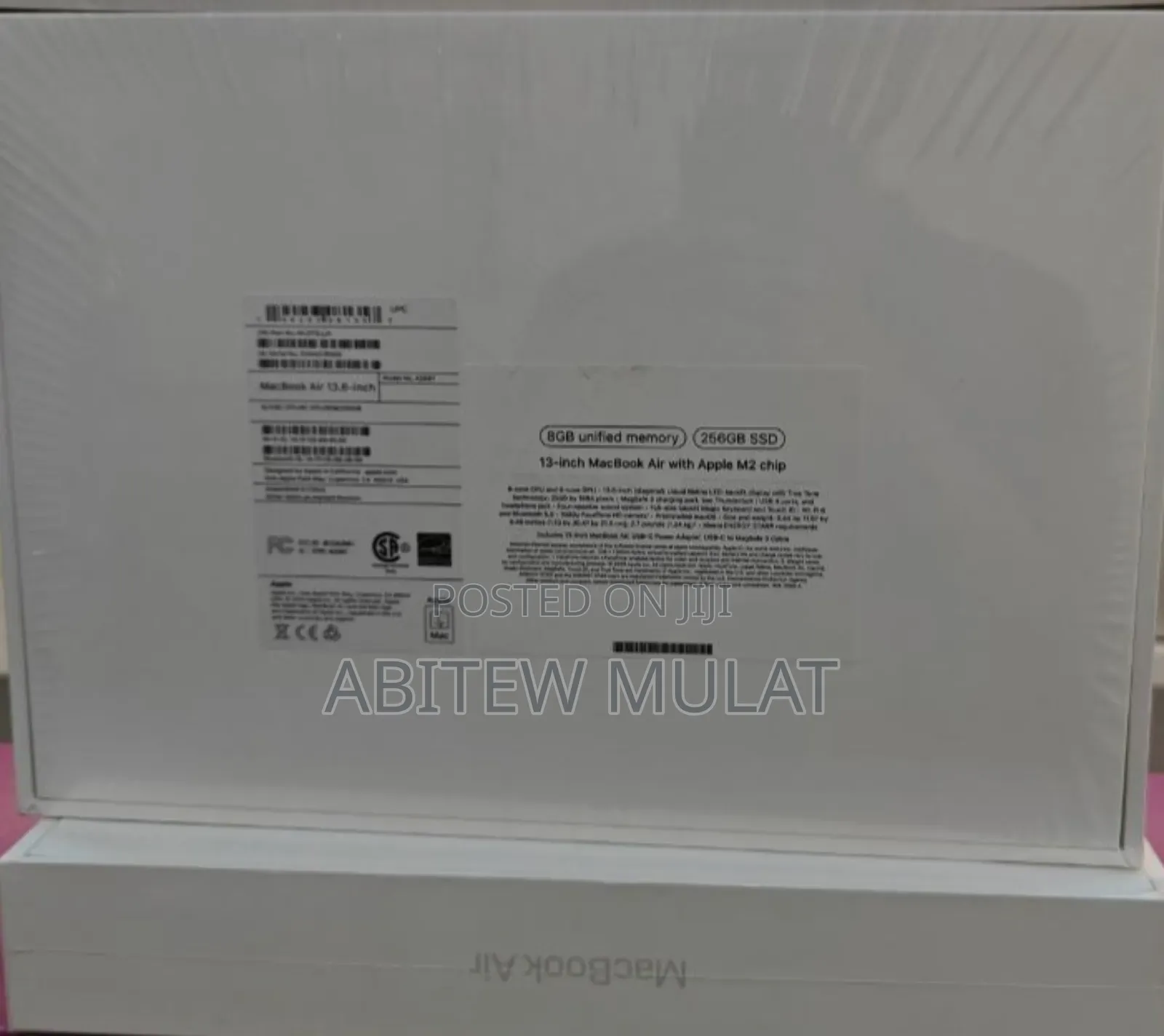 New Laptop Apple MacBook Air 2022 M2 8GB Apple M2 SSD 256GB