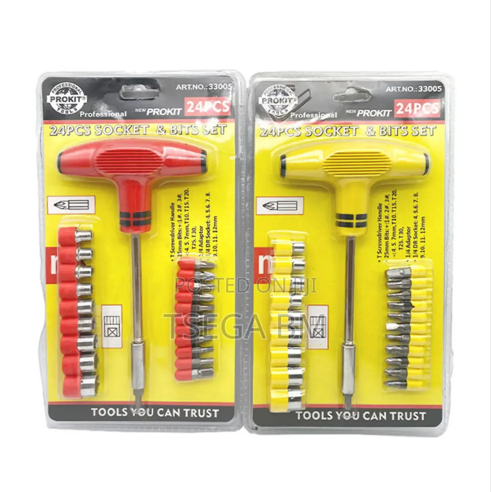 24 Pieces Socket and Bits Set