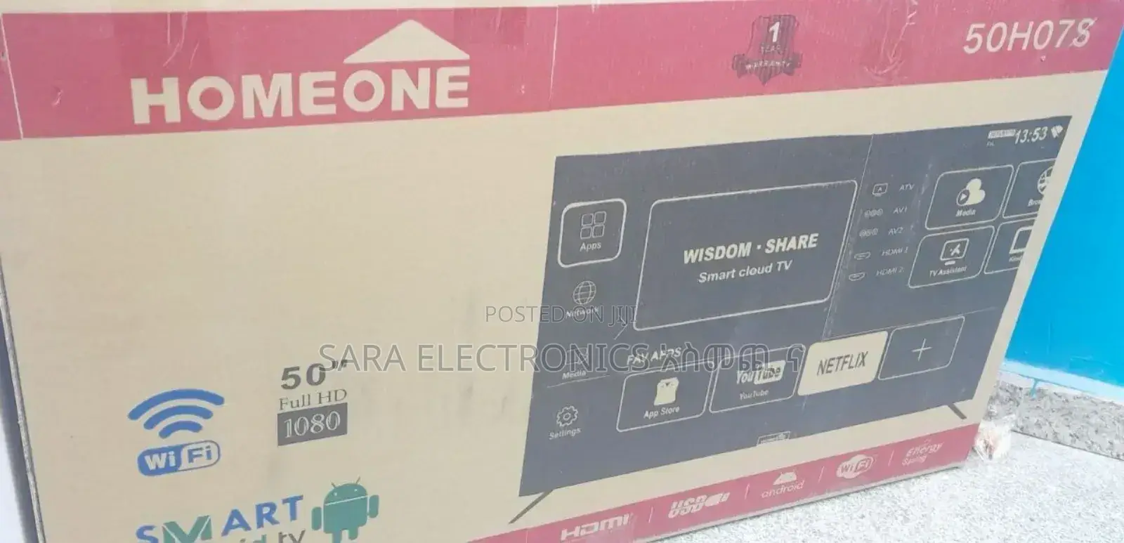 Home One 50" Smart Android 14.0 Hi-Fi Sound New 2026 Free Delivery