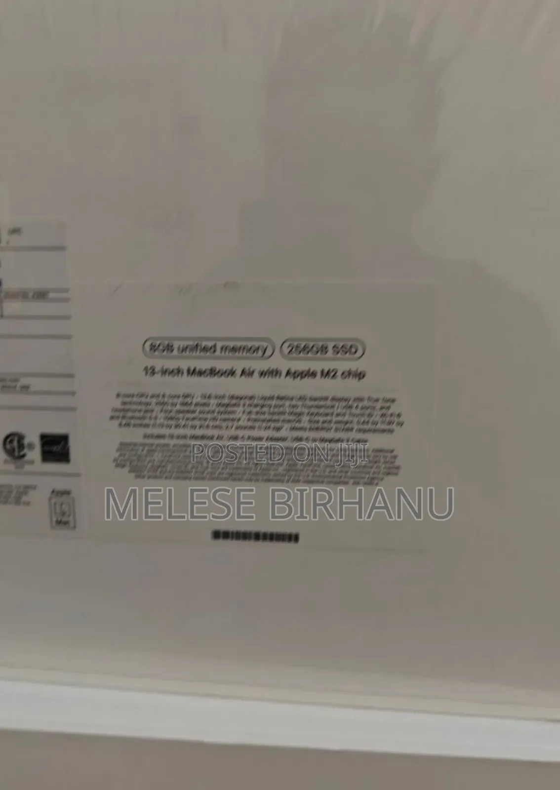 New Laptop Apple MacBook Air 2022 M2 8GB Apple M2 SSD 256GB