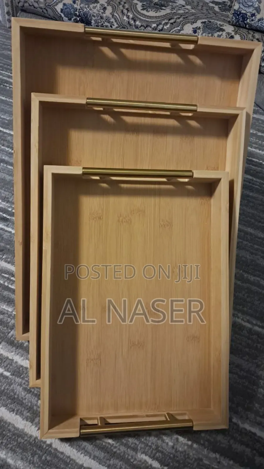 ዘመናዊ ባለ ጎልደን አጀታ ባለ3 የንጨት ሰርቢሶች