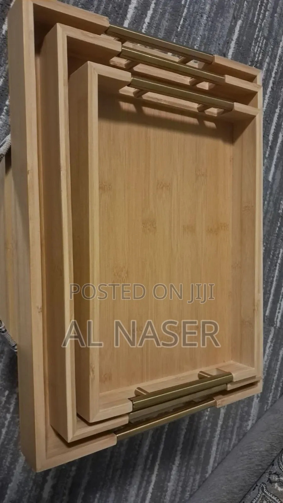 ዘመናዊ ባለ ጎልደን አጀታ ባለ3 የንጨት ሰርቢሶች