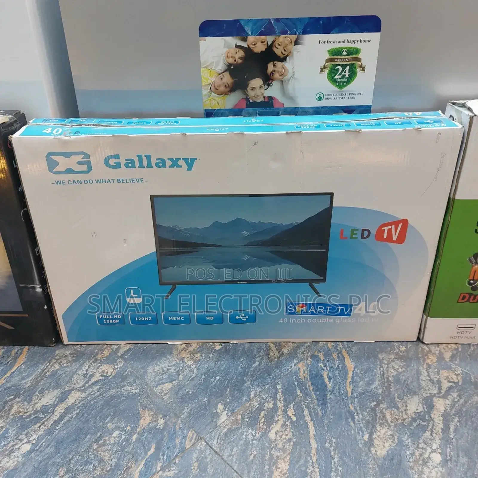 Galaxy 40 Inch Tv Double Glass Smart Tv