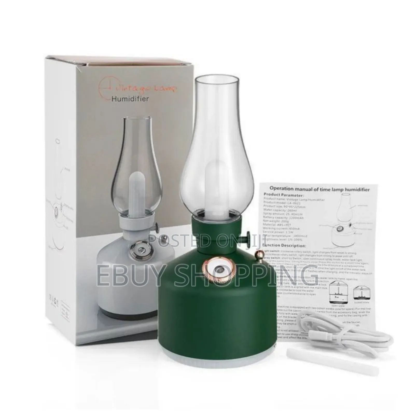 Gentle Warm Light Vintage Lamp Humidifier