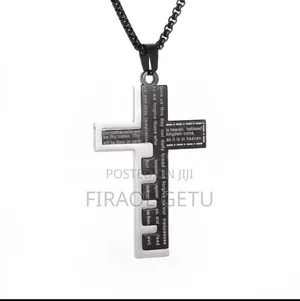 Jesus Cross Stainless Steel Pendant Necklace