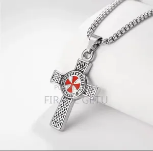 Jesus Cross Stainless Steel Pendant Necklace