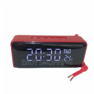 High-Fidelity 10w Portable Speaker With Large Digital Clock Display