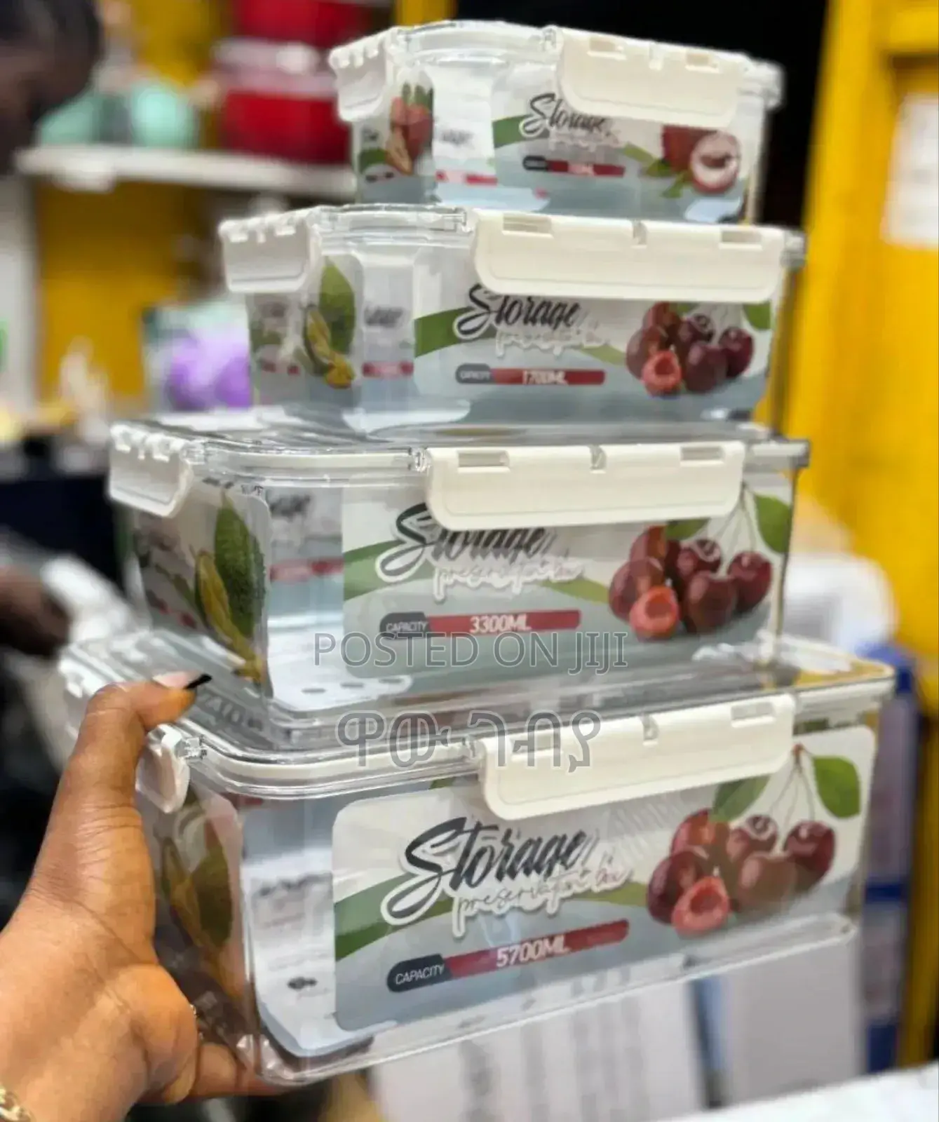 4pcs Storage Box for Fruit,Meat and Vegetables