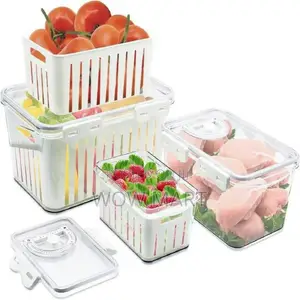 4pcs Storage Box for Fruit,Meat and Vegetables