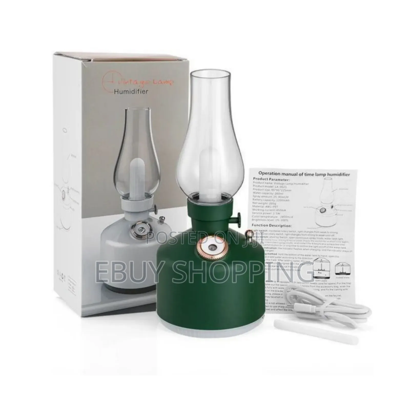 Portable Rechargeable Vintage Lamp Humidifier