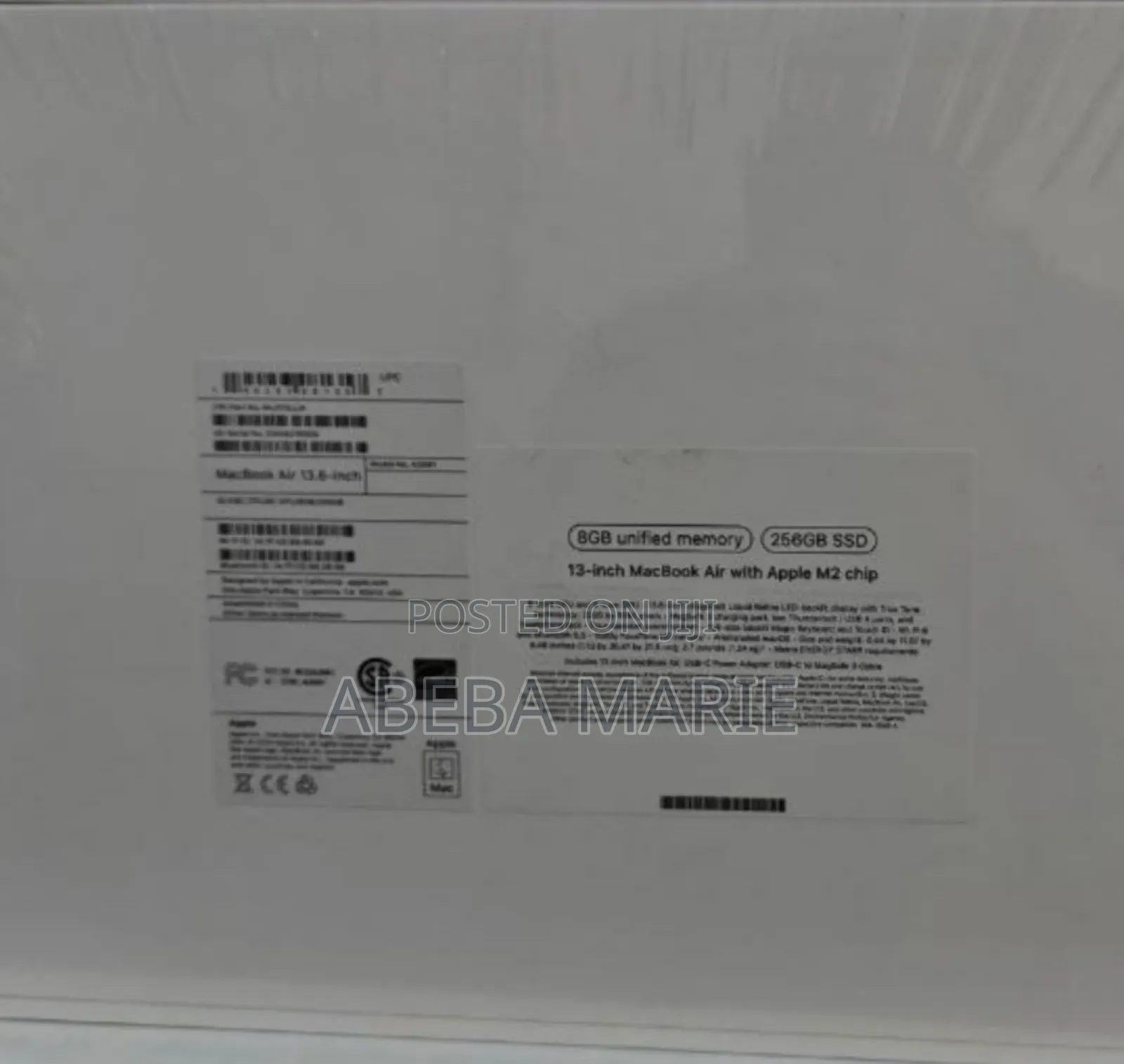 New Laptop Apple MacBook Air 2022 M2 16GB Apple M2 SSD 256GB