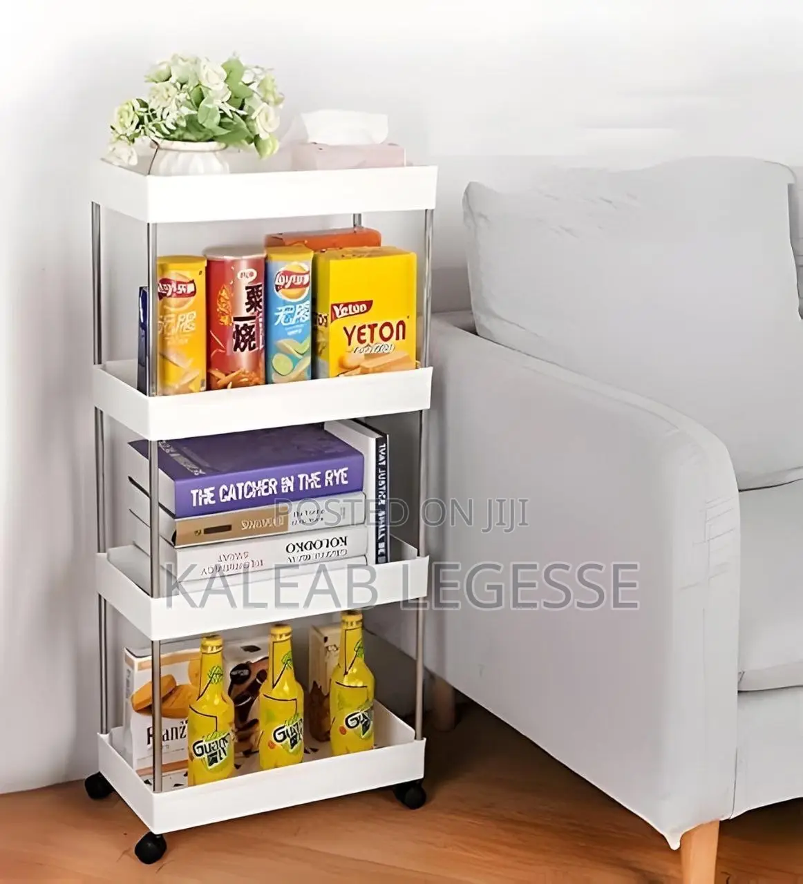  4 Tier Moveable Storage Rack