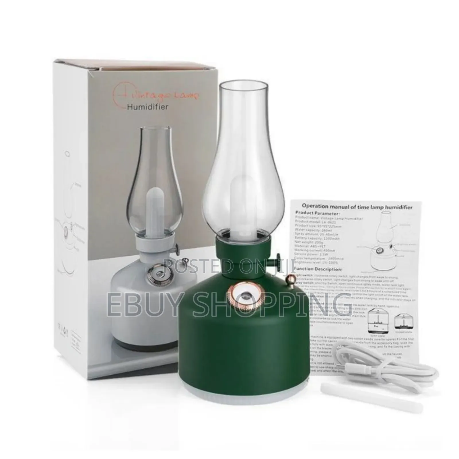 Brightness Level: 1%-100% Vintage Lamp Humidifier