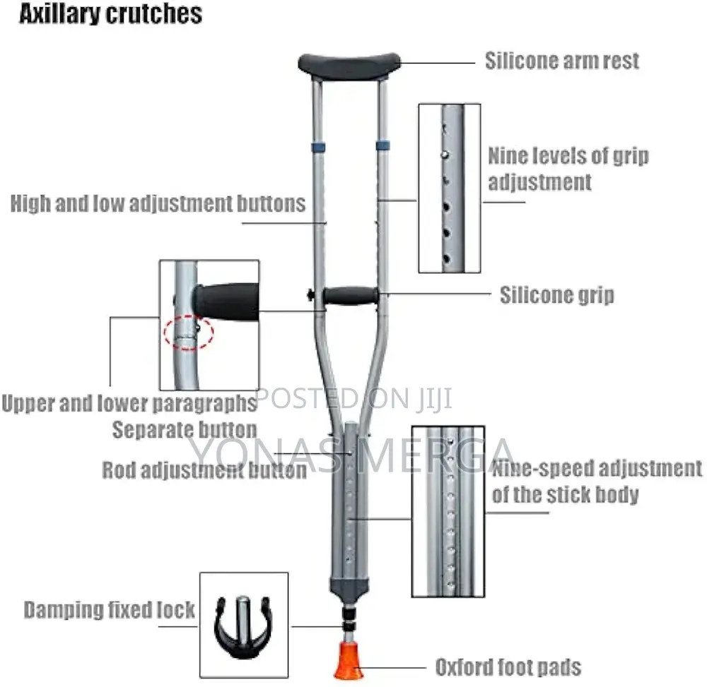 Bilateral Crutches□Cardinal Push Button Axillary Crutch